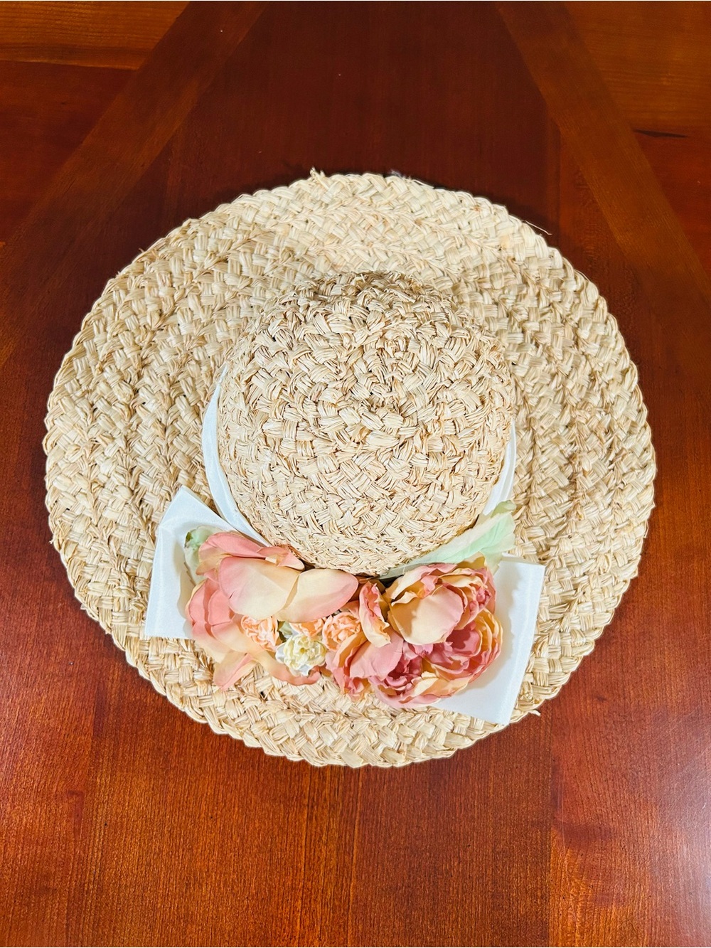 Vintage Banana Republic Floral Straw Hat - Picture 2 of 13